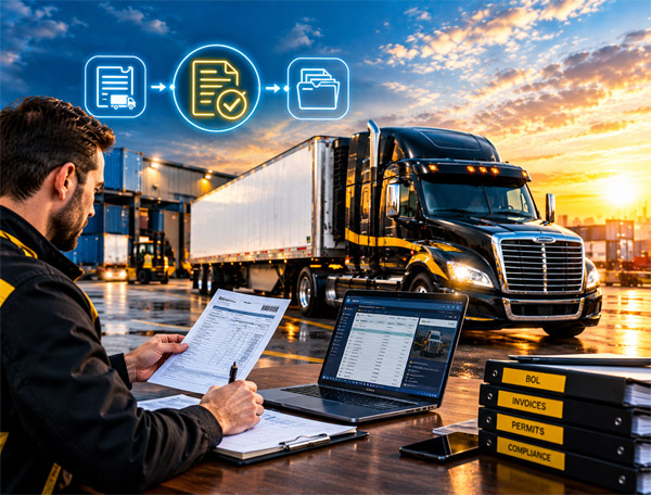 Freight paperwork and dispatch administration